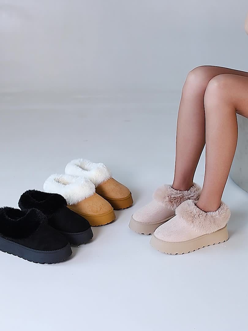 Aurielle™ | Winter Platform Slippers