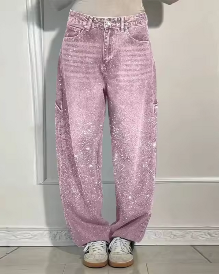 Bellavia™ | Jeans Balloon con Dettagli Scintillanti