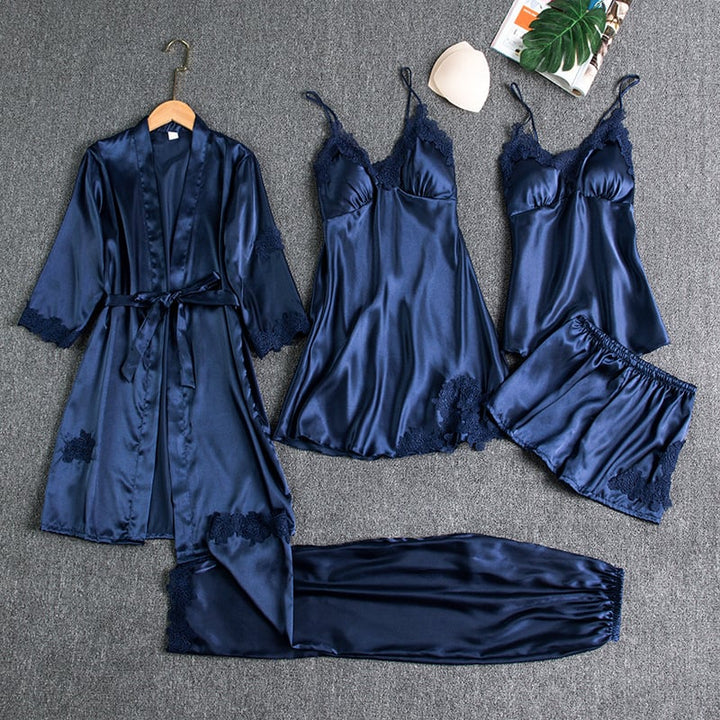 💖 The Amora 5-Piece Sleepwear Set | Romance and Comfort in One