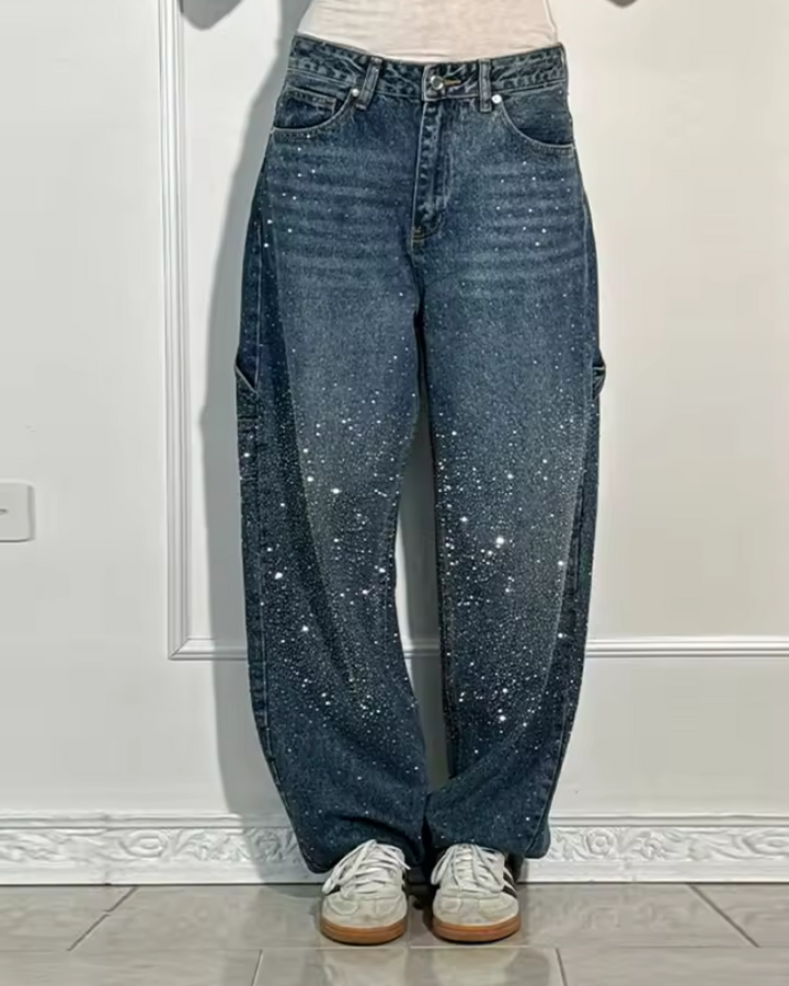 Bellavia™ | Jeans Balloon con Dettagli Scintillanti