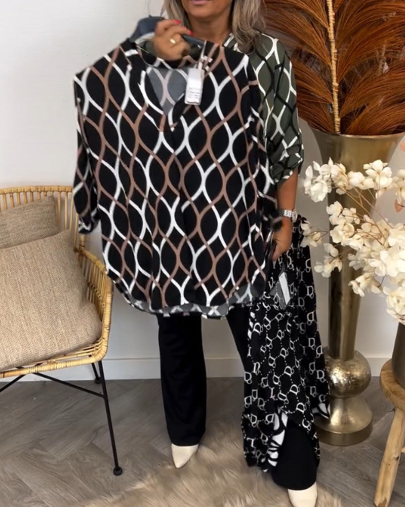 Clara™ | Graphic Print Blouse for Effortless Style