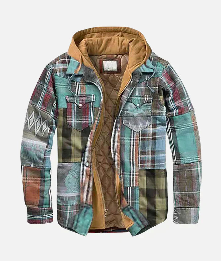 Laurent – Checkered Patchwork Jacket