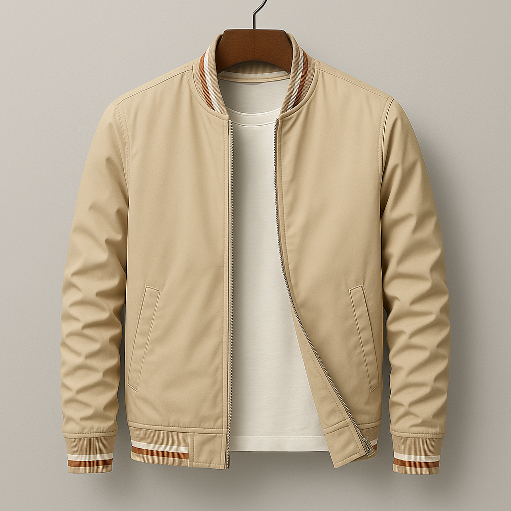 Blouson Bomber Elegant with Stripes