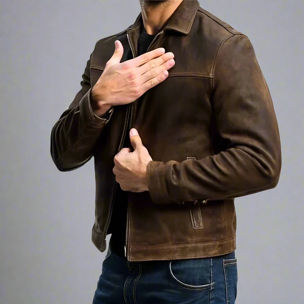 Aurelio™ - Timeless Leather Jacket