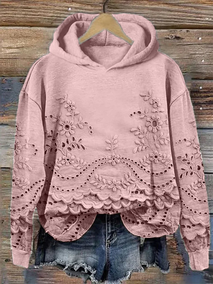 Solenne™ | Floral Embroidered Hoodie