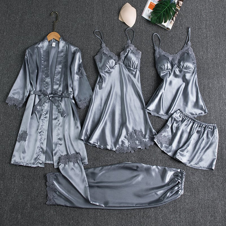 💖 The Amora 5-Piece Sleepwear Set | Romance and Comfort in One