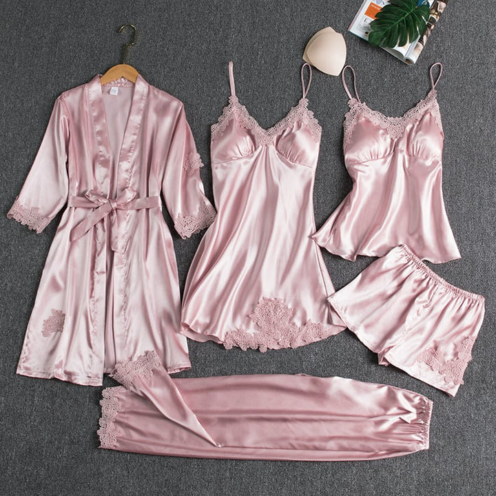 💖 The Amora 5-Piece Sleepwear Set | Romance and Comfort in One