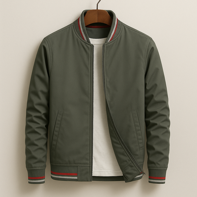 Blouson Bomber Elegant with Stripes