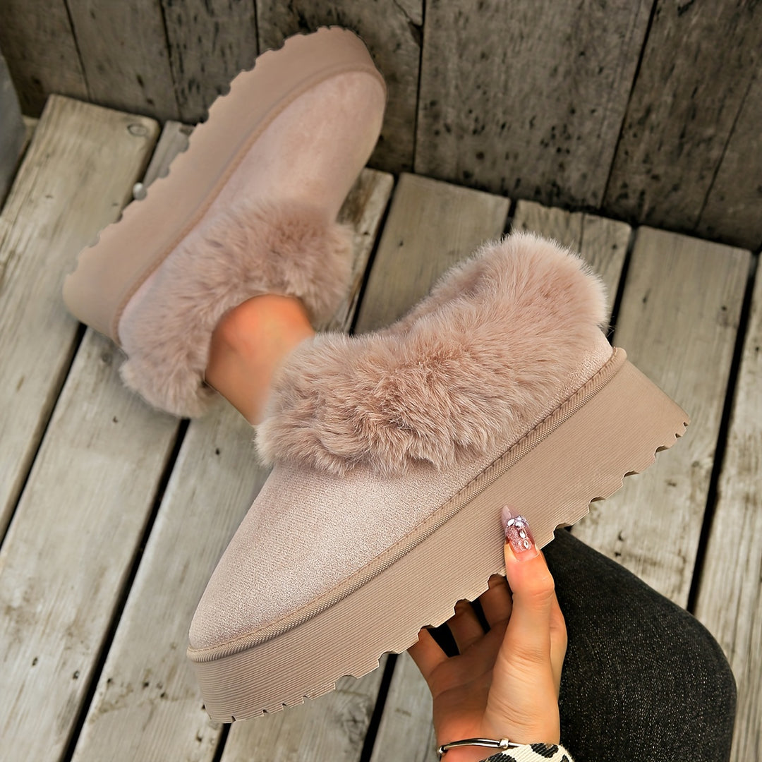 Aurielle™ | Winter Platform Slippers