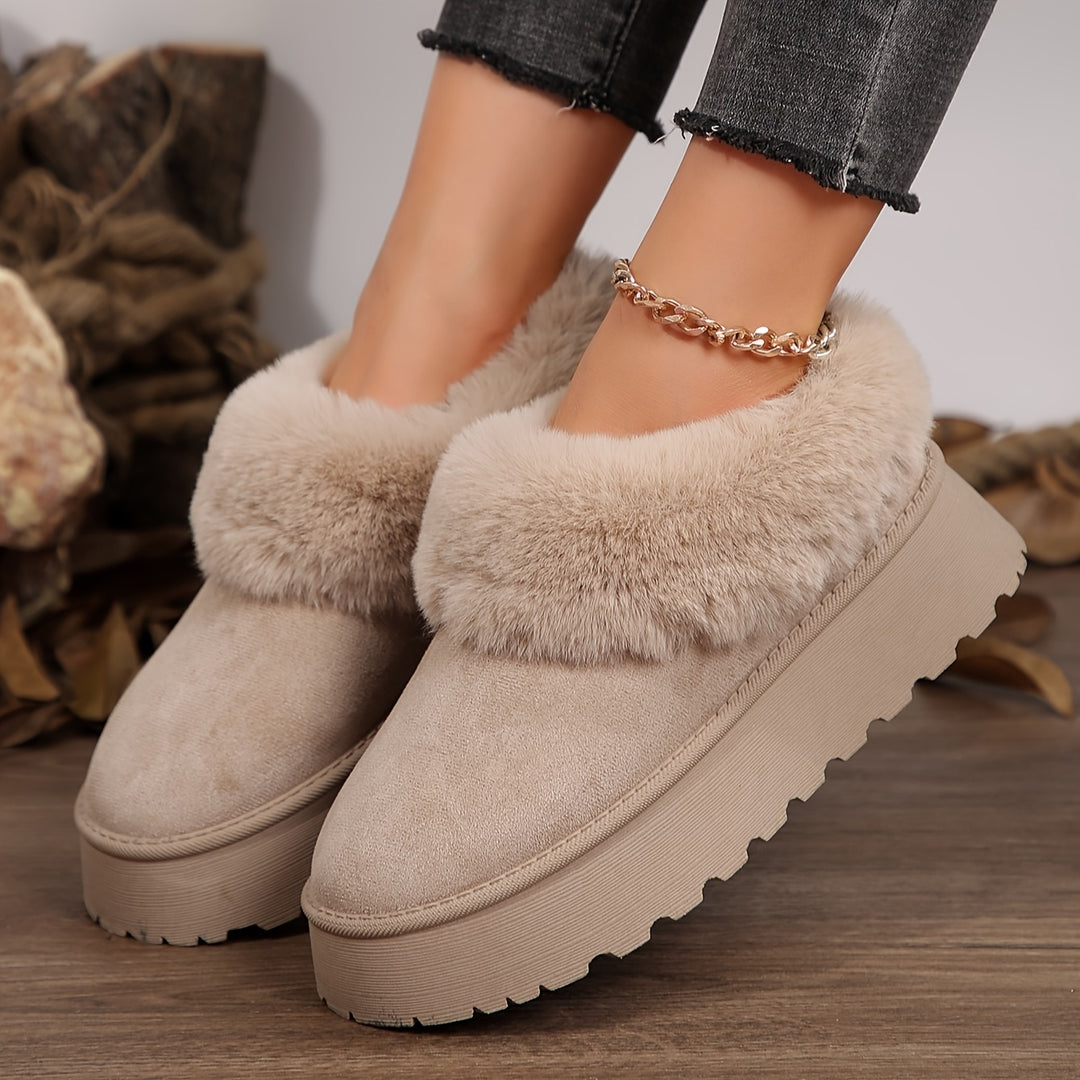 Aurielle™ | Winter Platform Slippers