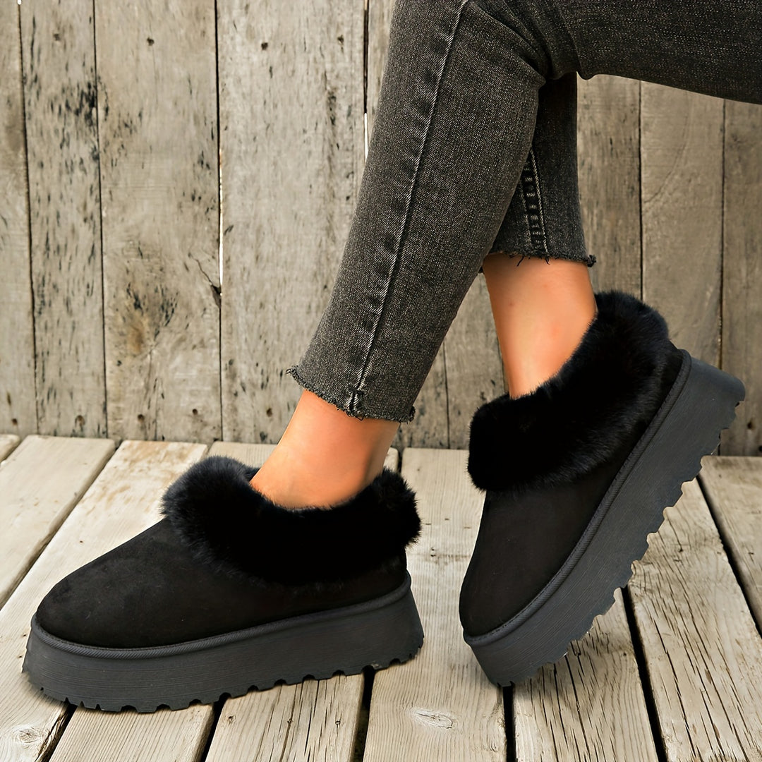 Aurielle™ | Winter Platform Slippers