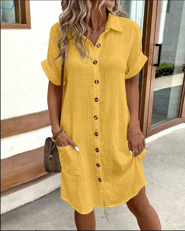 Olive – Shirt Dress with a Spring Touch