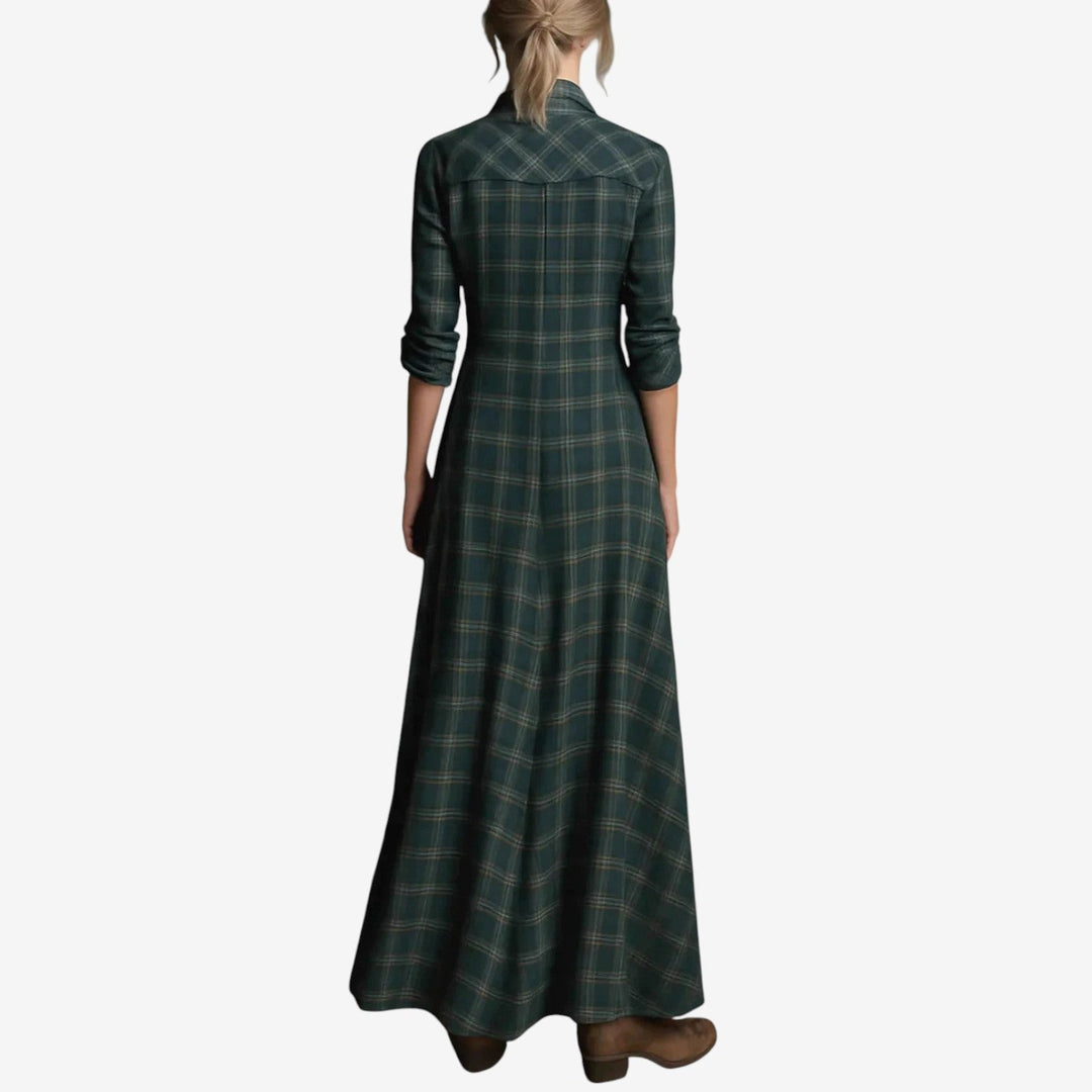 Alessia™ | Abito Lungo a Quadri Elegante