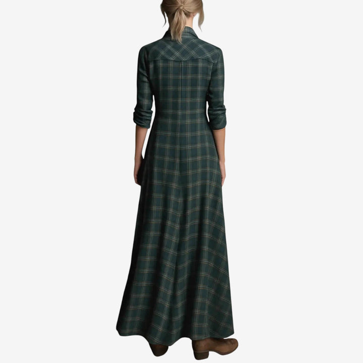 Alessia™ | Abito Lungo a Quadri Elegante