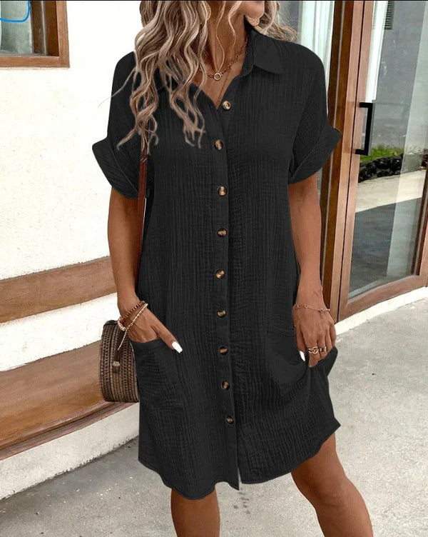Olive – Shirt Dress with a Spring Touch