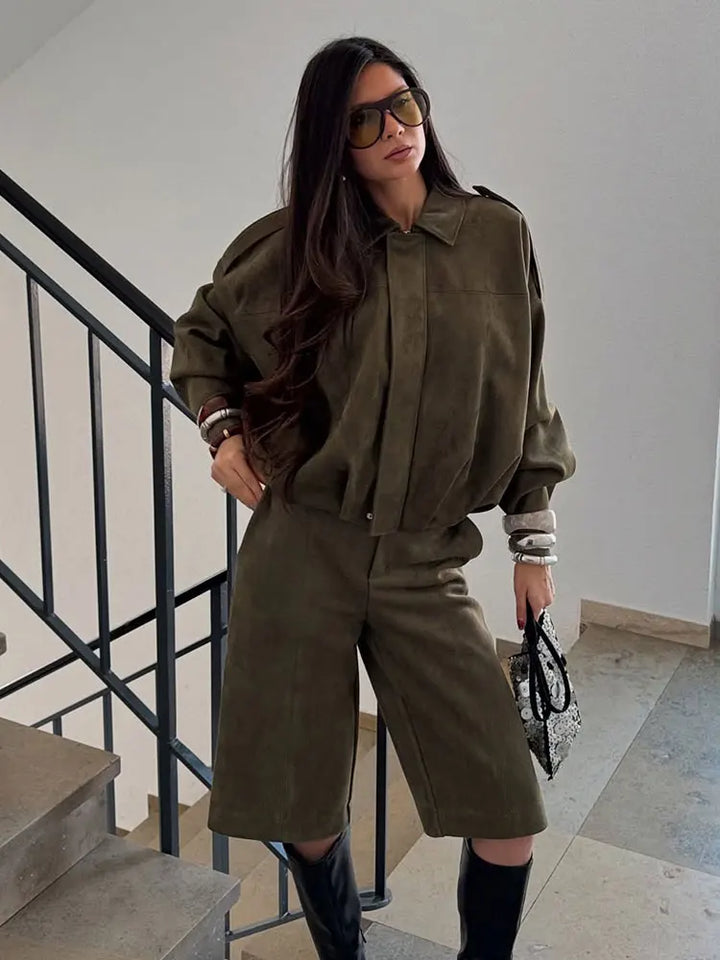 Aveline™ | Oversized Faux Suede Jacket
