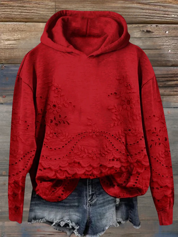 Solenne™ | Floral Embroidered Hoodie