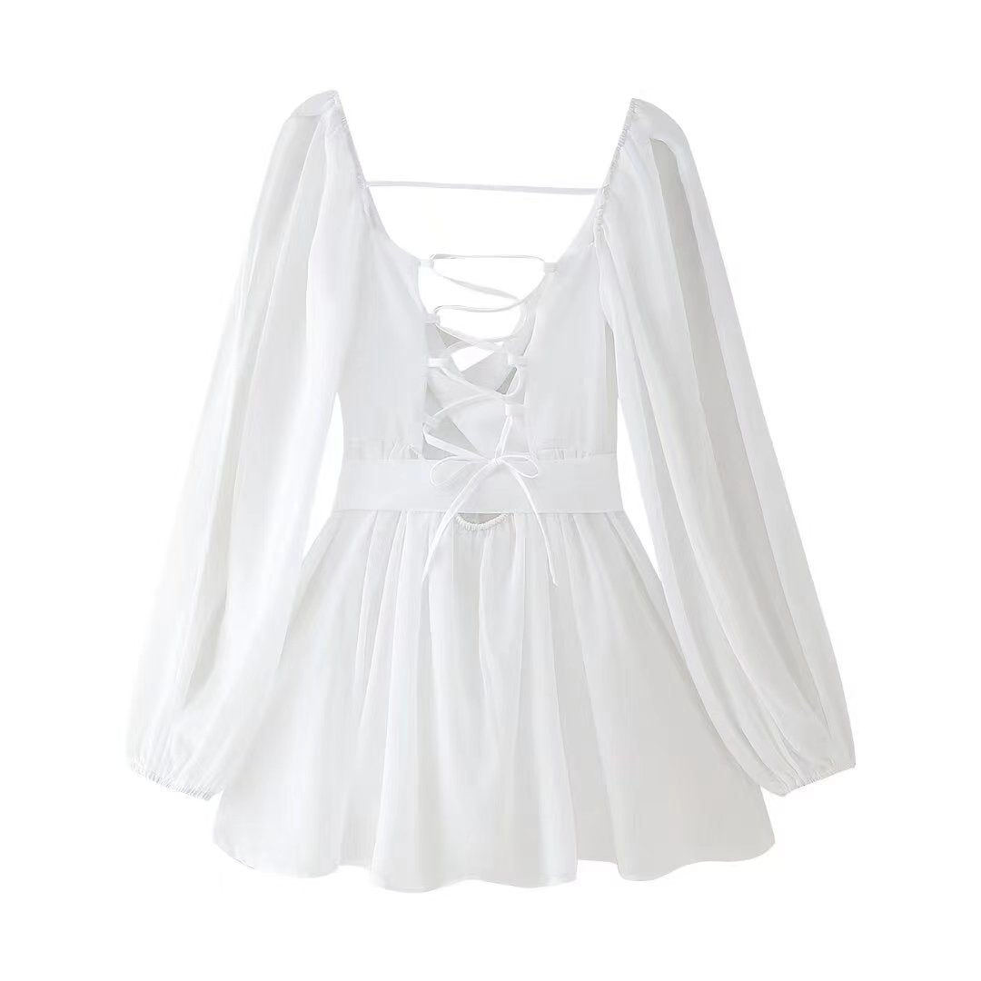 Celeste | Light & Flowing Sheer-Sleeve Dress
