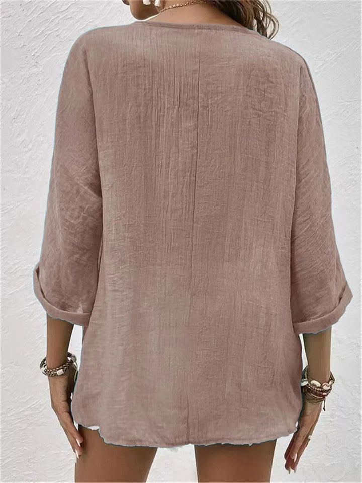 Chloe – Tailored Ease V-Neck Top
