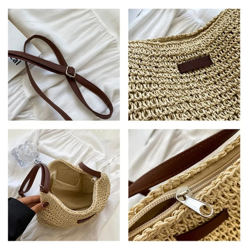 Summer Breeze Straw Crossbody