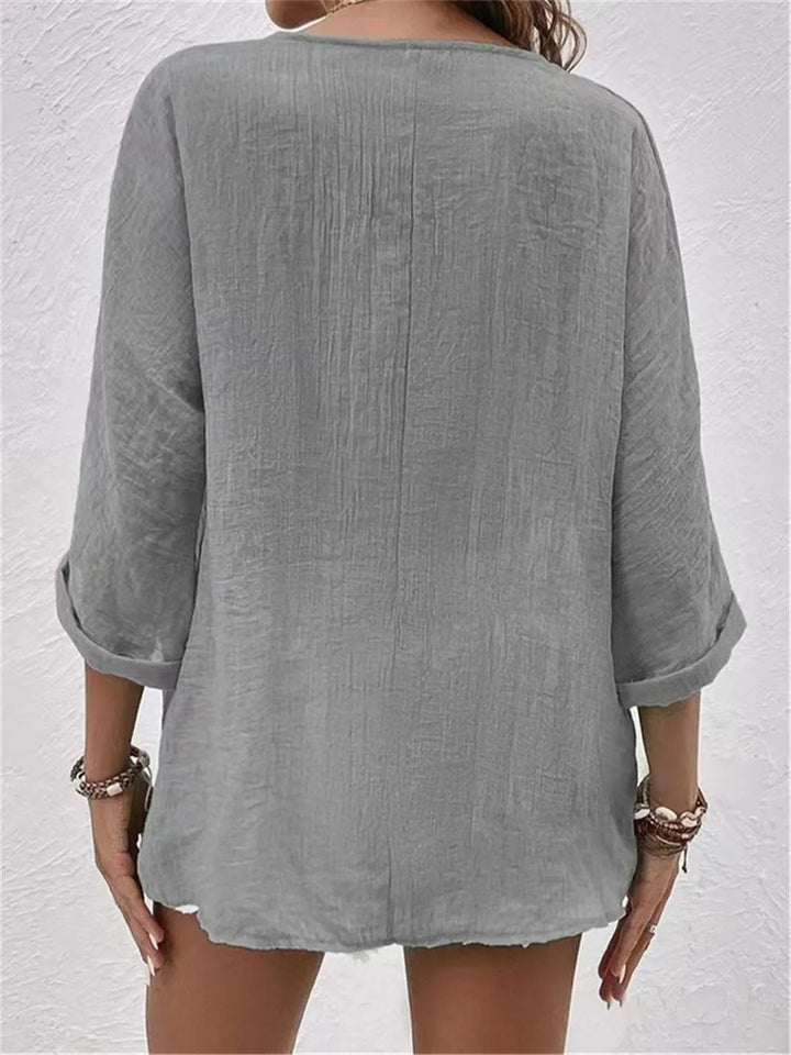 Chloe – Tailored Ease V-Neck Top