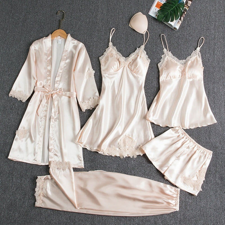 💖 The Amora 5-Piece Sleepwear Set | Romance and Comfort in One