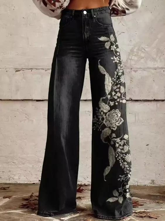 Léna™ | Wide-Leg Floral Pants