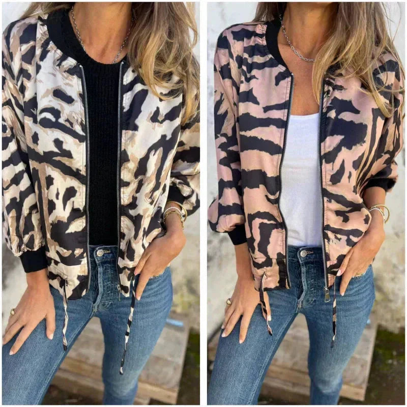 Zaria™ | Zebra Bomber Jacket