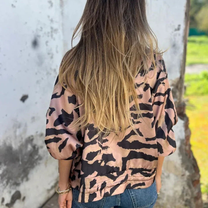 Zaria™ | Zebra Bomber Jacket