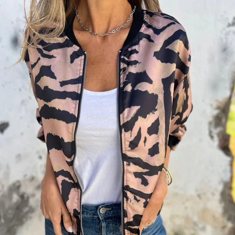 Zaria™ | Zebra Bomber Jacket