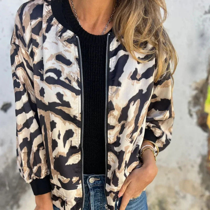 Zaria™ | Zebra Bomber Jacket